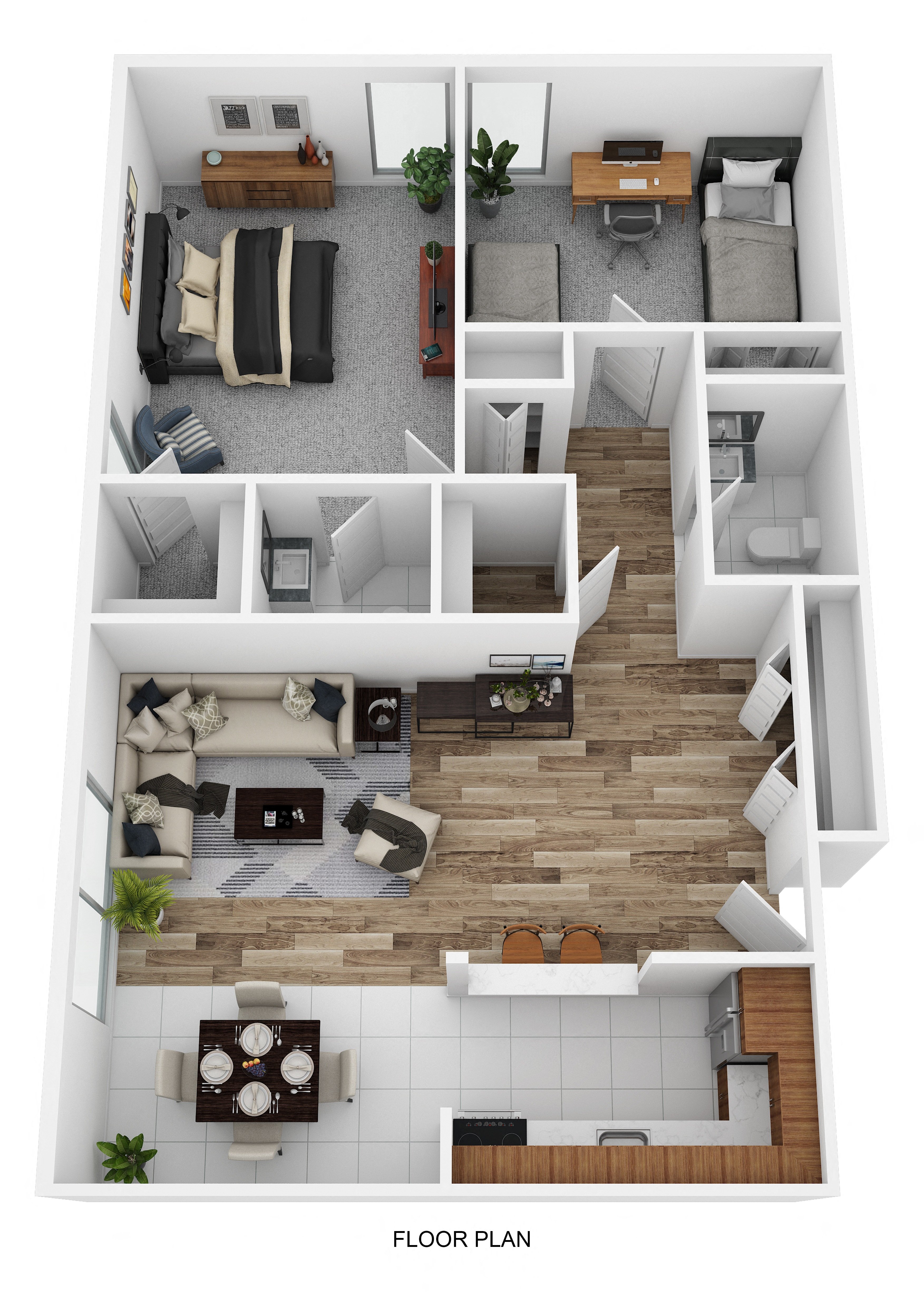 1150平方英尺的公寓，两间卧室和一间半浴室.这套公寓面积1,150平方英尺(约合1,150平方英尺)，有两间卧室和一间半浴室.,